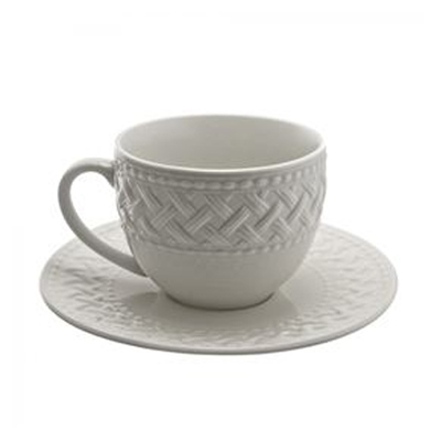 BASKET WEAVE CUP & SAUCER